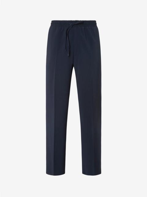 CORNELIANI Navy blue 120's stretch wool trousers