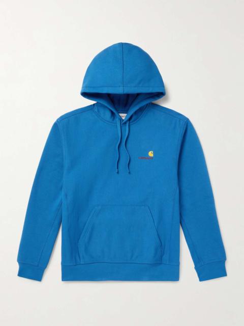 American Script Logo-Embroidered Cotton-Blend Jersey Hoodie