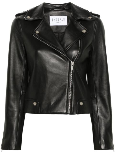 Claudie Pierlot leather biker jacket