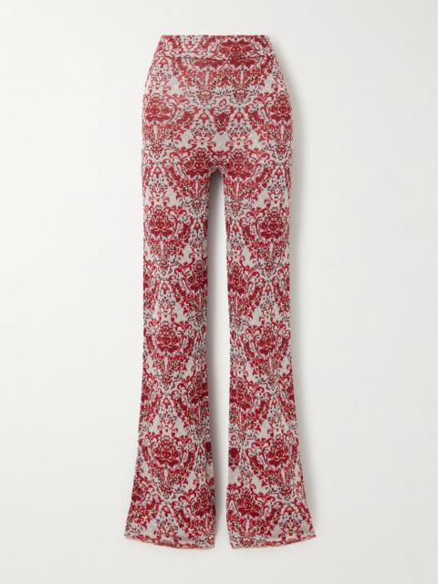 rabanne Metallic Jacquard-knit Flared Pants