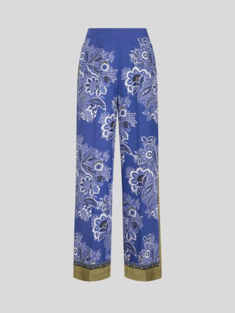 Etro BANDANNA BOUQUET PALAZZO TROUSERS