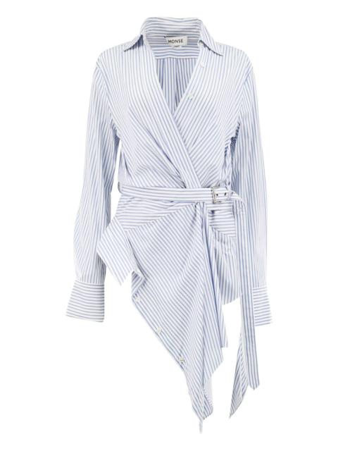 Monse draped-belted shirt