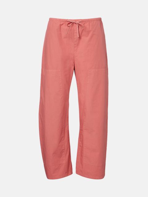 LESET Kyoto cropped cotton wide-leg pants