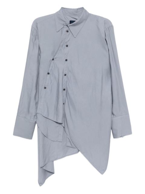 Yohji Yamamoto asymmetric draped shirt