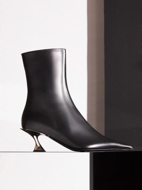 MUGLER Black leather Fang 55 ankle boots