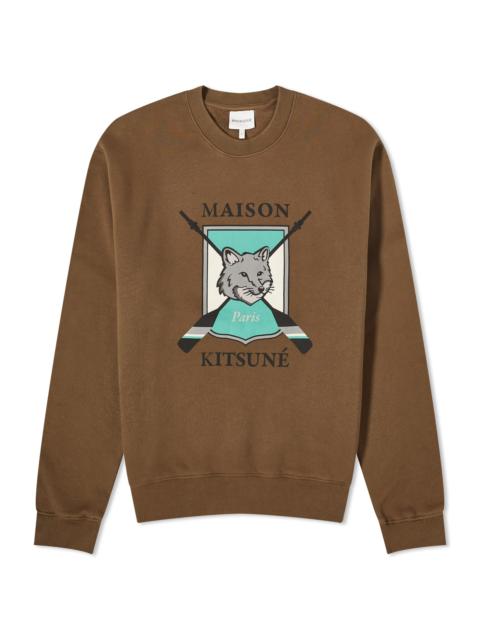 Maison Kitsuné Maison Kitsune College Fox Printed Comfort Crew Sweat