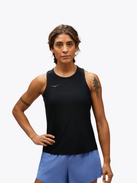 HOKA Women's Airolite Run Tank Top in Black