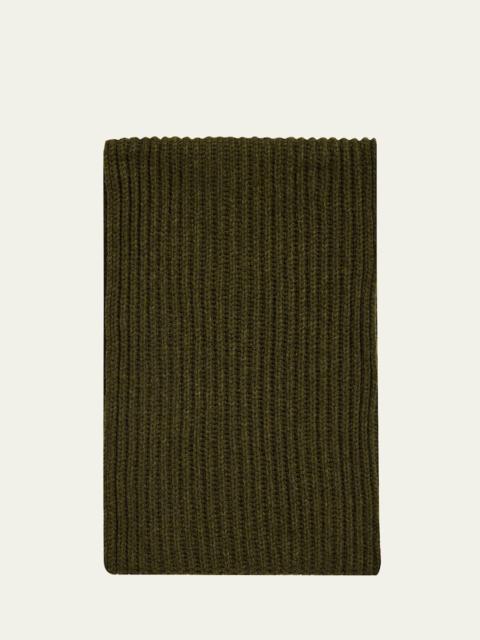Loro Piana Men's English Cashmere Rib Scarf