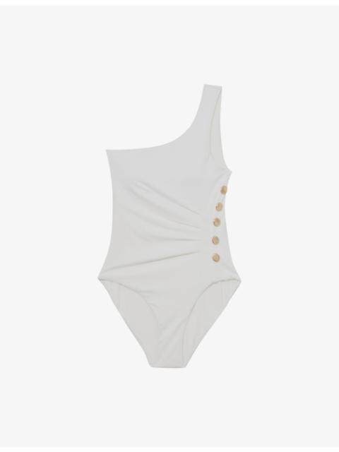 REISS Palma One-Shoulder Swimsuit