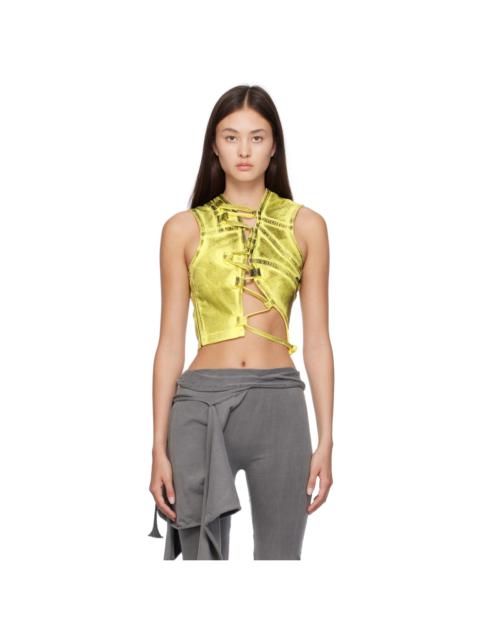 OTTOLINGER SSENSE Exclusive Yellow & Black Denim Tank Top