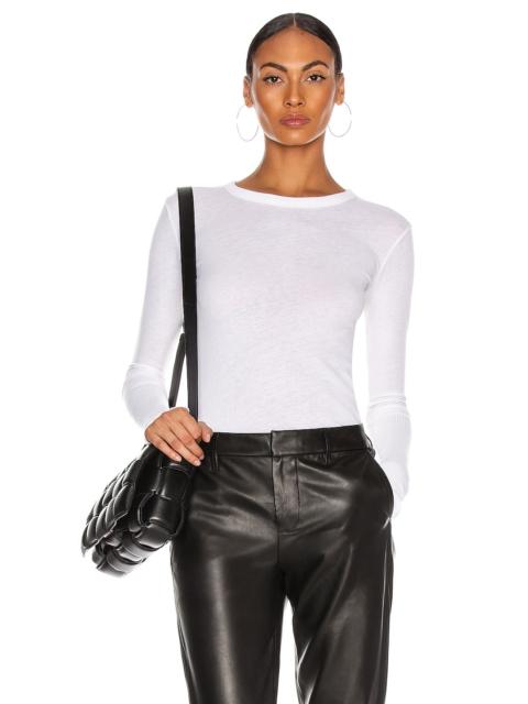 Enza Costa Cashmere Cuffed Crew Tee