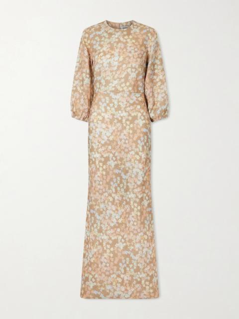 BERNADETTE Berna Floral-print Linen Maxi Dress