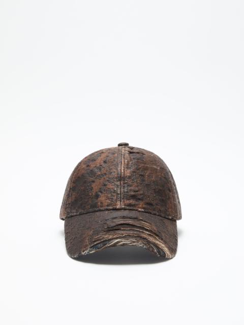 Acne Studios Distressed monogram cap - Brown