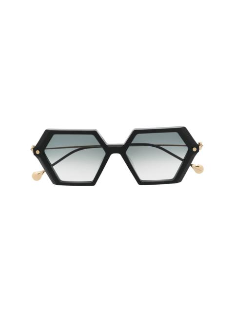 Yohji Yamamoto gradient-lens oversize-frame sunglasses
