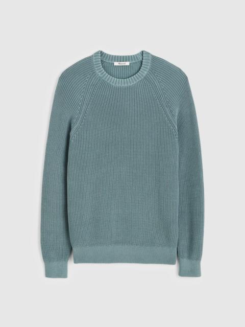 Madewell Cotton Shaker-Stitch Crewneck Sweater