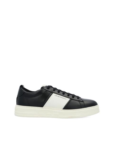 EMPORIO ARMANI panelled lace-up sneakers