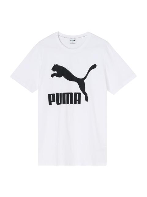 PUMA PUMA Casual Sports Round Neck Breathable Short Sleeve White 596535-02