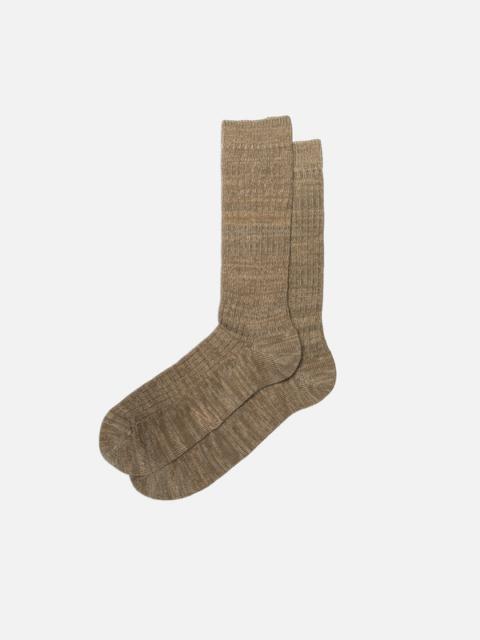 Nudie Jeans Rasmusson Mens Rib Sock Olive