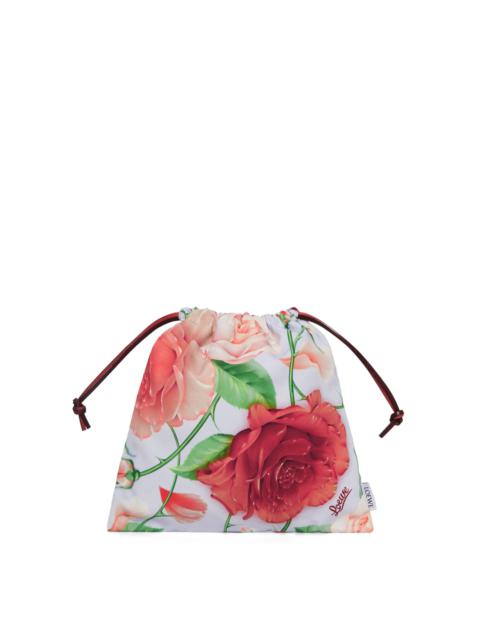 Loewe Roses drawstring pouch in canvas