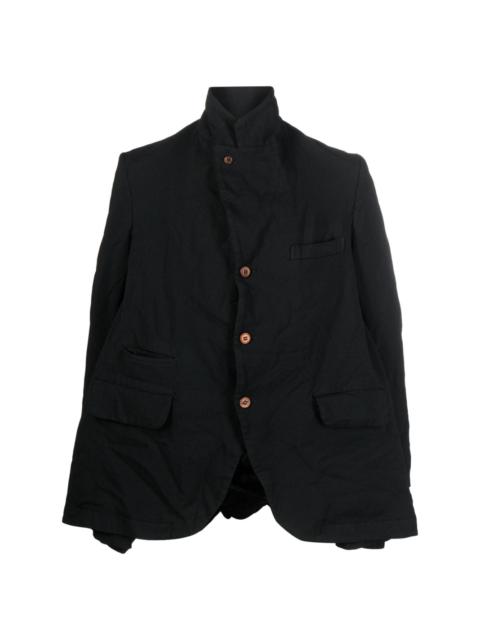 crease-effect single-breasted blazer