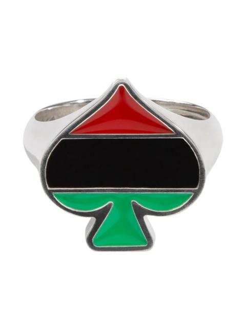 DENIM TEARS Denim Tears x Stussy RBG Spade Ring Silver