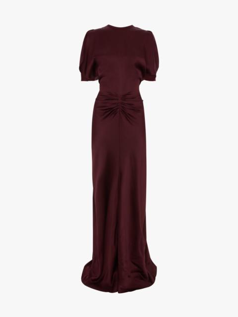 Victoria Beckham Isabella Gown In Burgundy