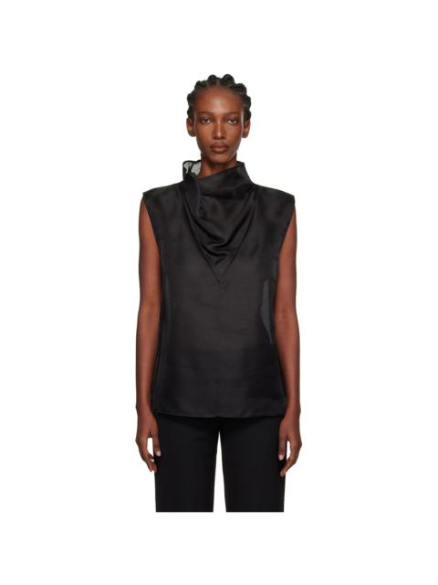 RÓHE Black Organza Silk Blouse