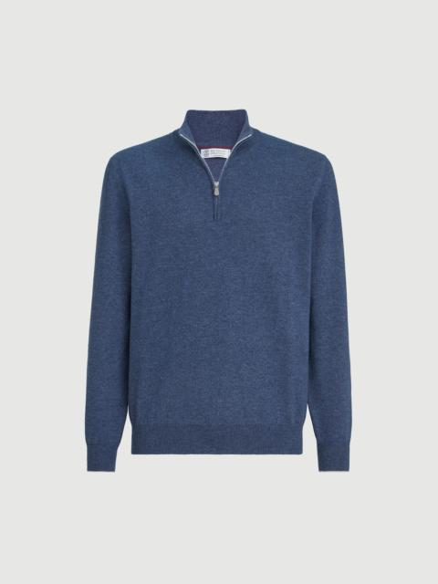 Brunello Cucinelli Cashmere sweater with half zip
