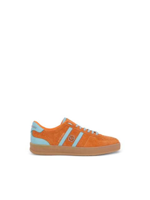 PHILIPP PLEIN striped suede sneakers