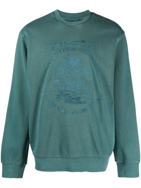 Carhartt embroidered-logo cotton jumper