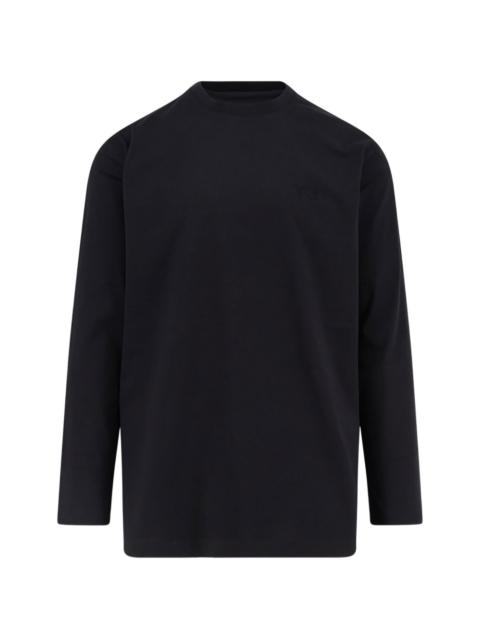 Y-3 logo-print long-sleeved T-shirt