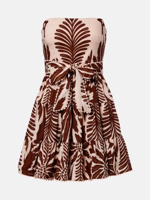 Poupette St Barth Christine cotton bandeau minidress