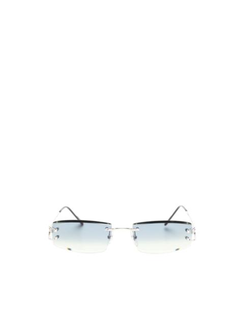 Cartier rimless rectangle-frame sunglasses