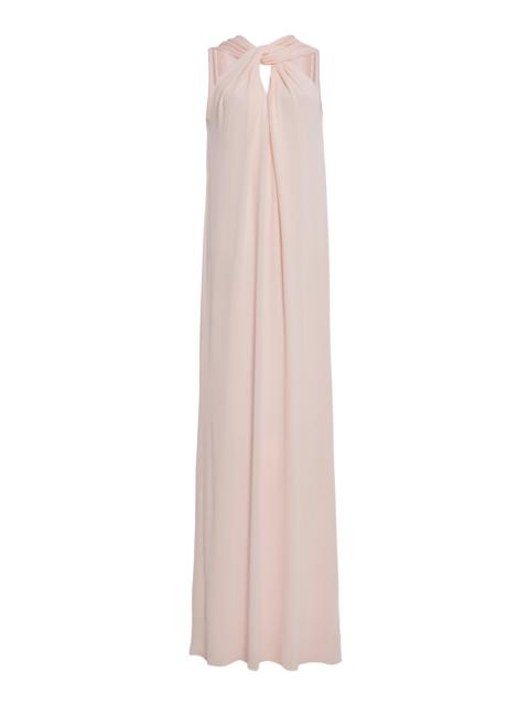 Jil Sander Twisted Georgette Gown pink