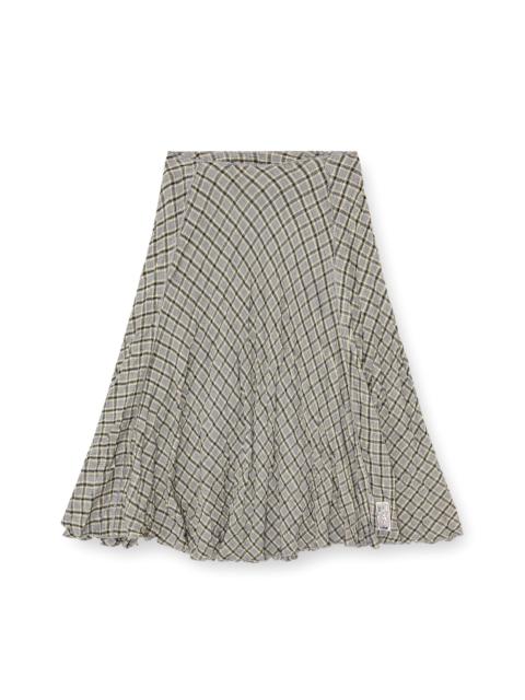 Diesel MIDI SKIRT IN SEERSUCKER-EFFECT CHECK