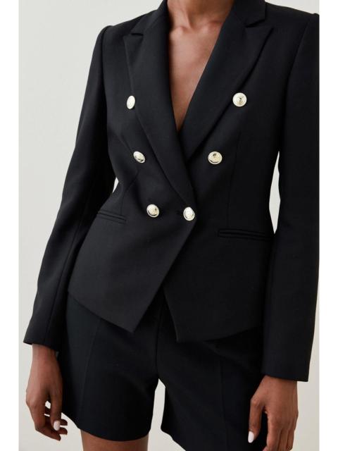 KAREN MILLEN Tailored Button Military Blazer