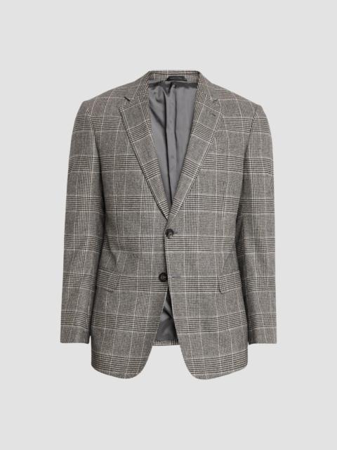 GIORGIO ARMANI Men's Glen Check Wool-Cashmere Sport Jacket - Black Multi