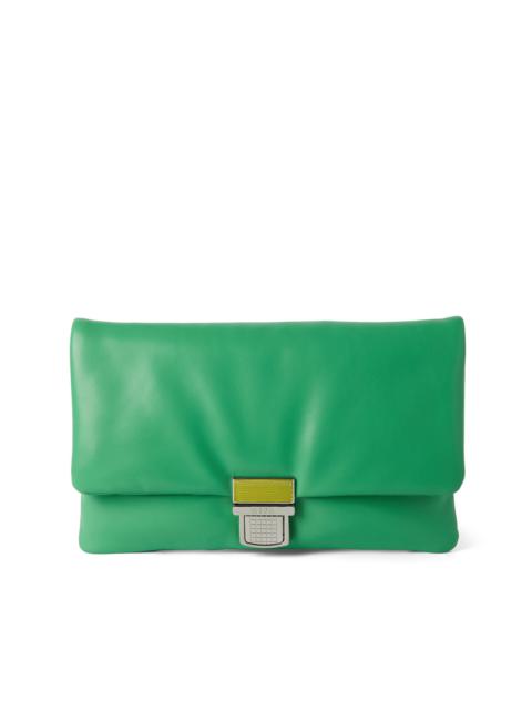 MSGM Puffer clutch bag with snap