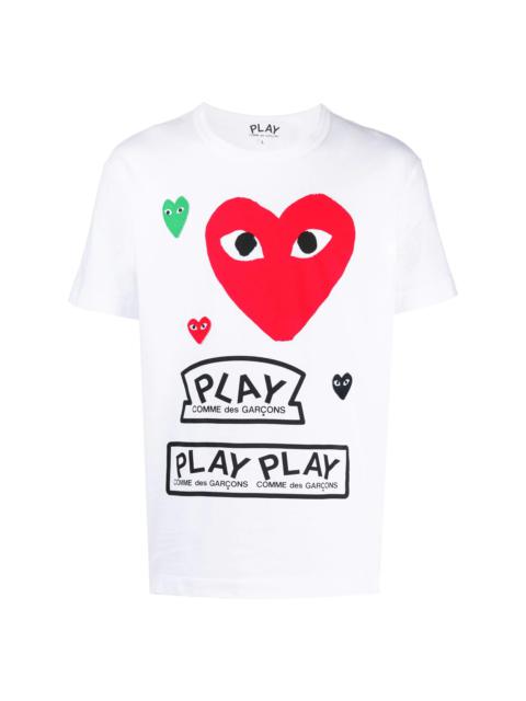 Comme des Garçons PLAY multi logo T-shirt