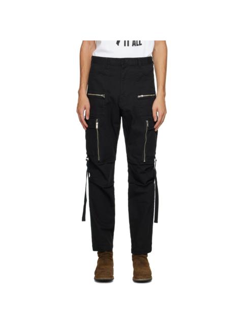 Black Zip Cargo Pants