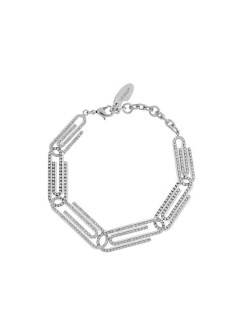 Off-White crystal-embellished paperclip-link bracelet