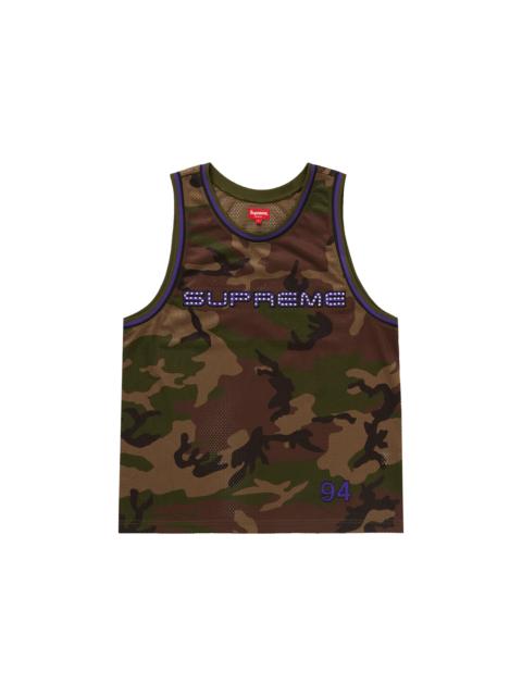 Supreme Supreme Rhinestone Basketball Jersey Woodland Camo