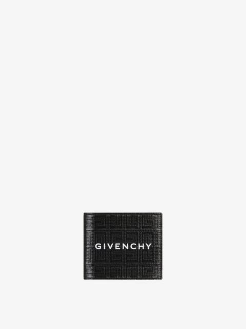 Givenchy BIFOLD WALLET IN 4G COATED CANVAS AND LEATHER