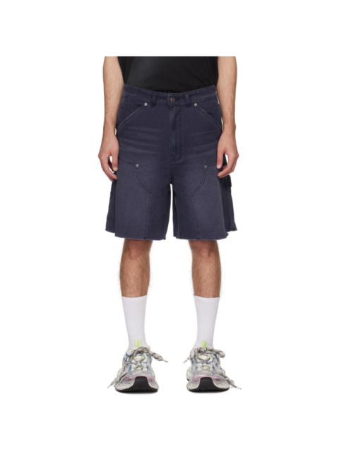 Navy Faded Cargo Shorts