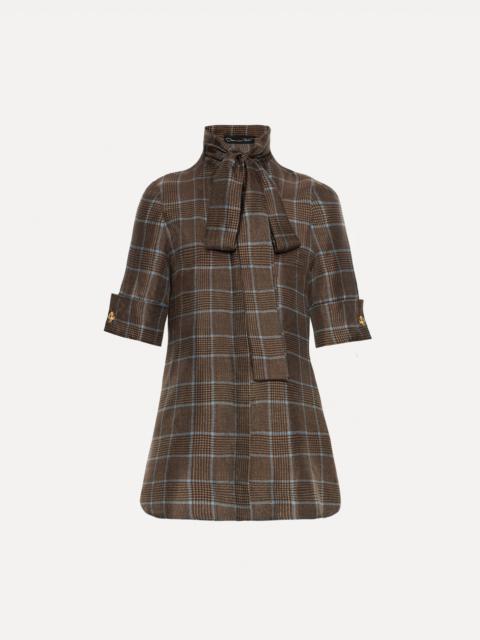 Oscar de la Renta PRINCE OF WALES SILK BLOUSE