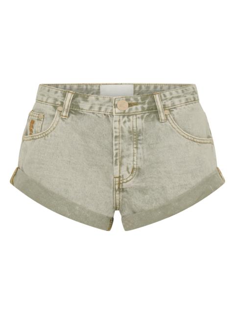 ONE TEASPOON Bandits Low Waist Denim Shorts - Antique Khaki
