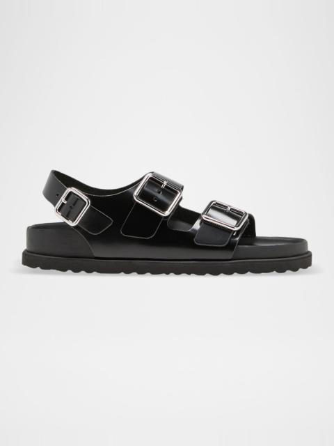 BIRKENSTOCK Milano Leather Dual-Buckle Slingback Sandals