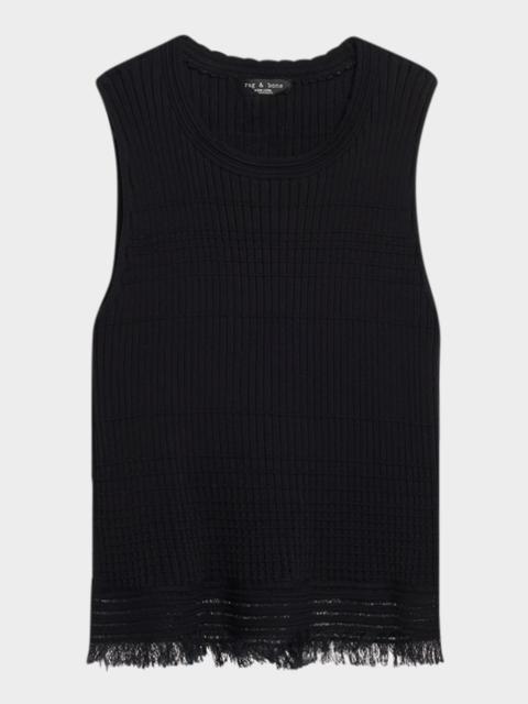 rag & bone Ayan Knit Fringe Tank Top