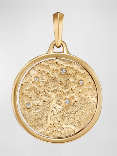 DAVID YURMAN Men's Duality Pendant with Diamonds in 18K Gold, 30mm