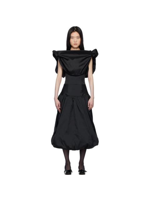 PAULA CANOVAS DEL VAS Black Puff Minidress